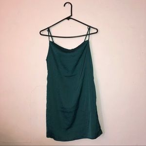 American Eagle Cowl Neck Teal Dress XS